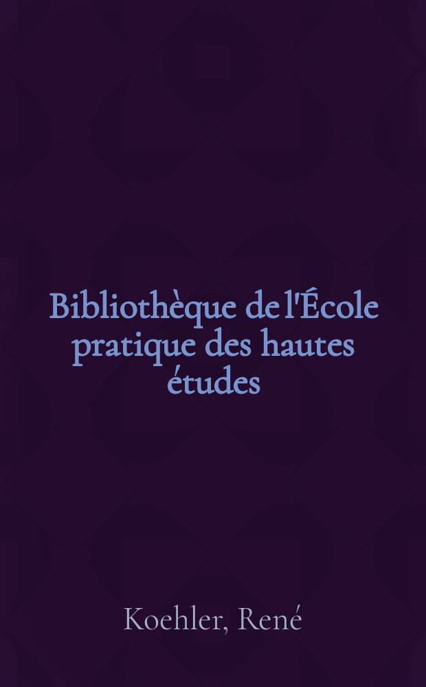 Bibliothèque de l'École pratique des hautes études : Publ. sous les auspices du Ministère de l'instruction publique. T.32, Art. № 4 : Contribution à l'étude de la faune littorale des îles Anglo-Normandes (Jersey, Guernesey, Herm et Sark)