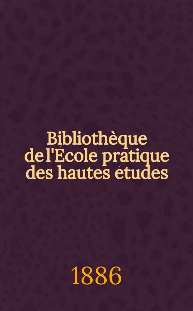 Bibliothèque de l'École pratique des hautes études : Publ. sous les auspices du Ministère de l'instruction publique. T.32, Art. № 5 : Mémoire sur la métamorphose de quelques bryozoaires