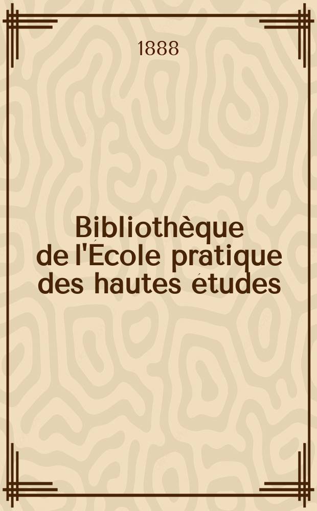 Bibliothèque de l'École pratique des hautes études : Publ. sous les auspices du Ministère de l'instruction publique. T.34 Part. 2, Art. № 4 : Notions actuellement acquises sur l'organisation des Échinodermes
