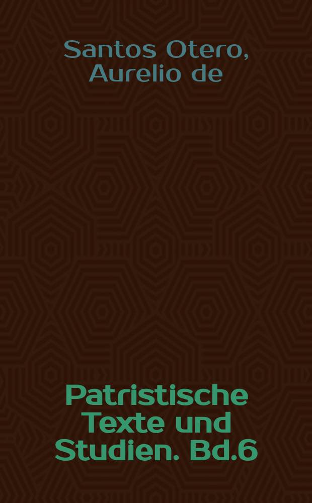 Patristische Texte und Studien. Bd.6 : Das kirchenslavische Evangelium des Thomas