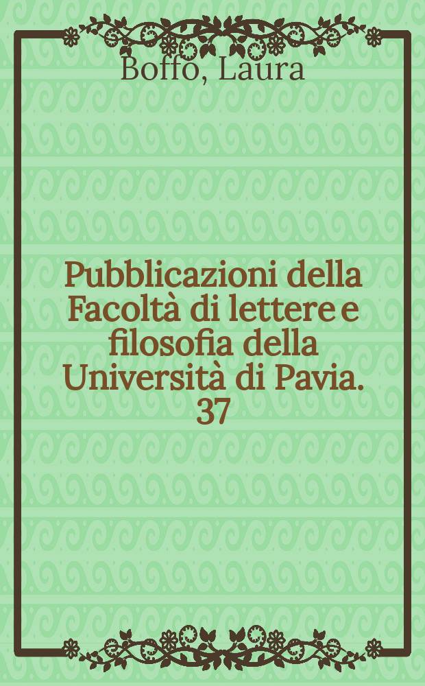 Pubblicazioni della Facoltà di lettere e filosofia della Università di Pavia. 37 : I re ellenistici e i centri religiosi dell'Asia Minore