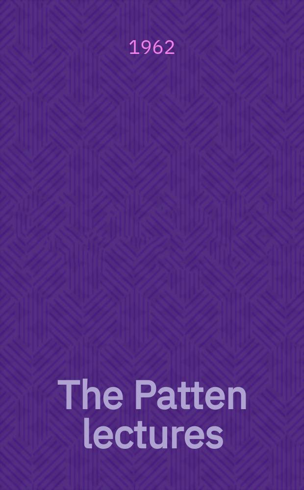 The Patten lectures