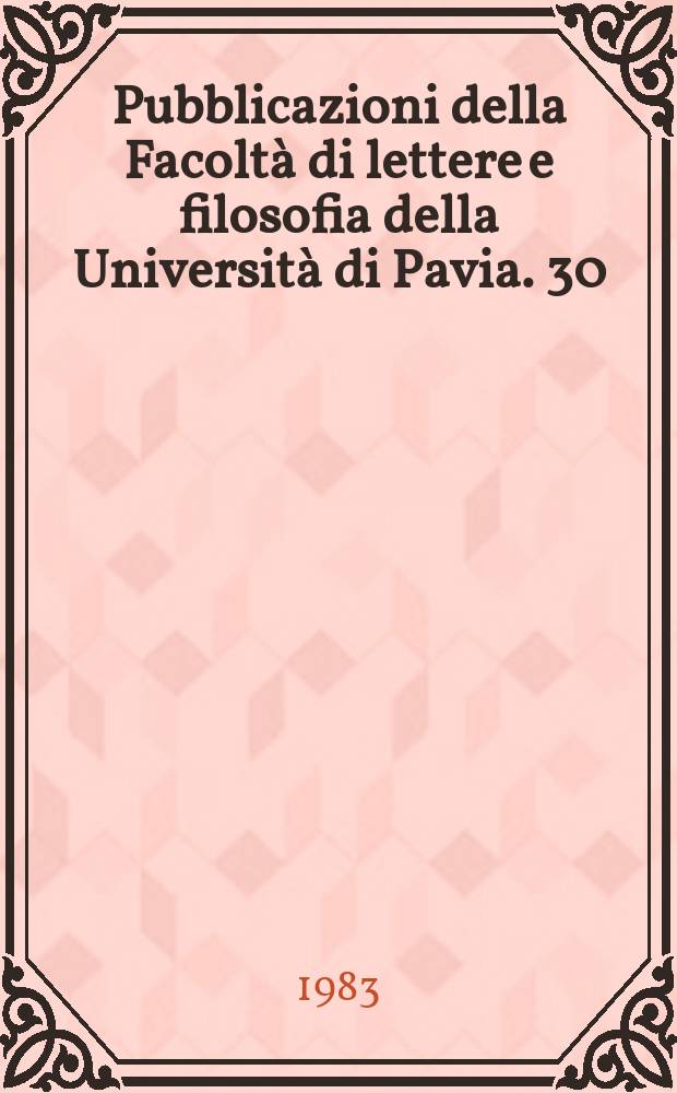 Pubblicazioni della Facoltà di lettere e filosofia della Università di Pavia. 30 : Seminario sull'opera di William Blake