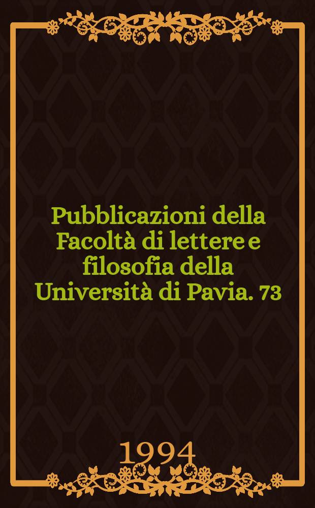 Pubblicazioni della Facoltà di lettere e filosofia della Università di Pavia. 73 : Molti, uno solo. Tipologie della letteratura giovanile