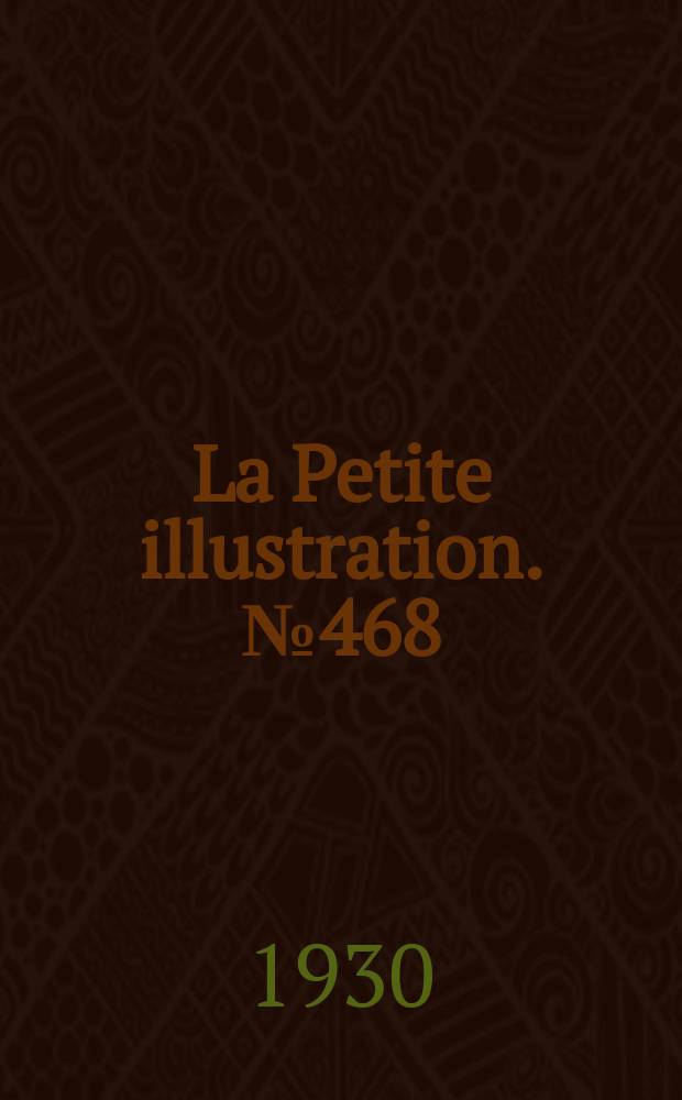 La Petite illustration. № 468 : Le jeune fille du yacht