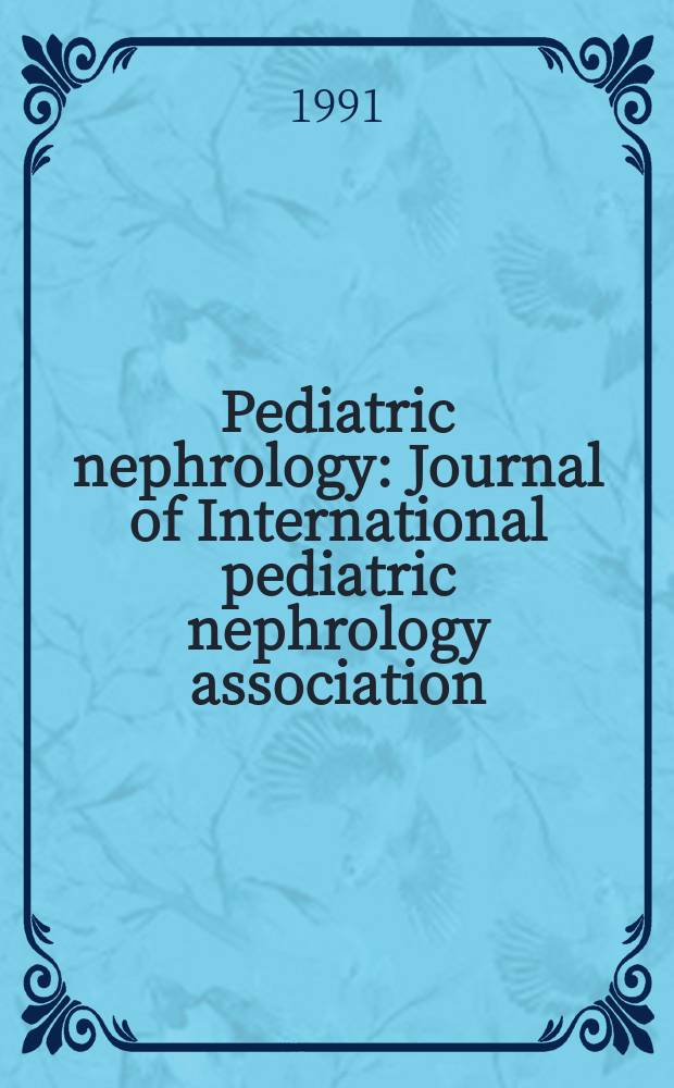 Pediatric nephrology : Journal of International pediatric nephrology association