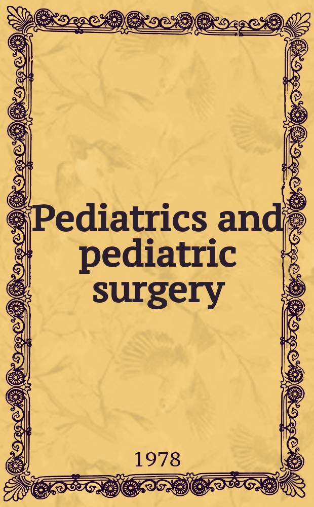 Pediatrics and pediatric surgery : Section 7 [of] Excerta medica. Vol.38, №10 : Index issue