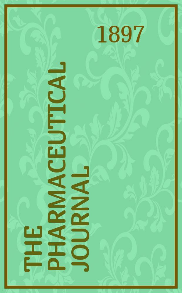 The Pharmaceutical journal : A weekly record of pharmacy and allied sciences Establ. 1841. Vol.5 (59), №1412