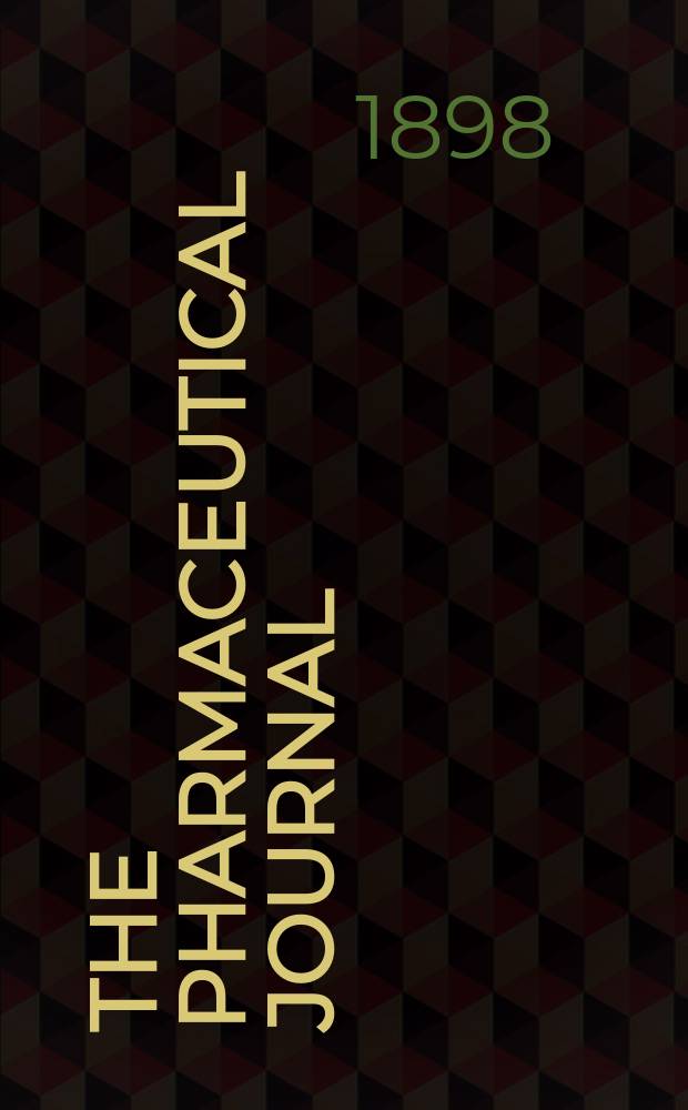 The Pharmaceutical journal : A weekly record of pharmacy and allied sciences Establ. 1841. Vol.6 (60), №1437