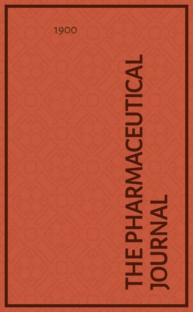 The Pharmaceutical journal : A weekly record of pharmacy and allied sciences Establ. 1841. Vol.10 (64), №1547