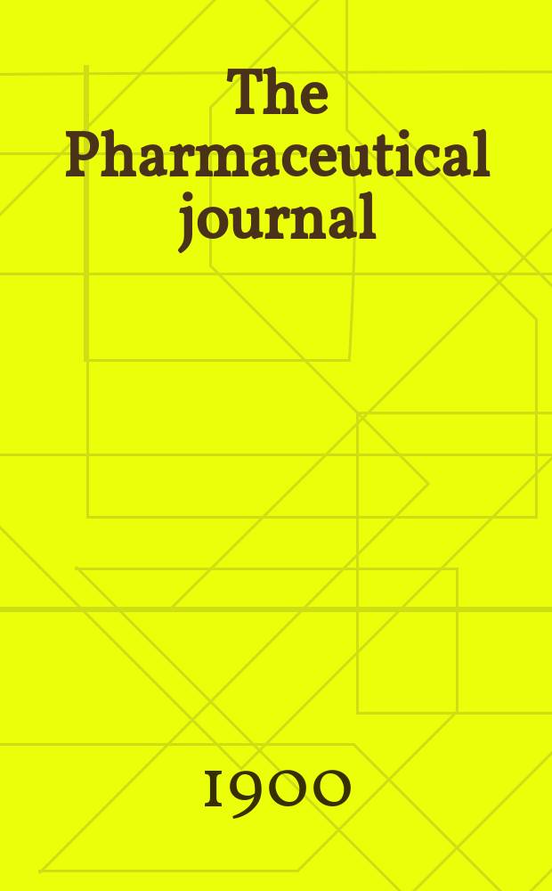 The Pharmaceutical journal : A weekly record of pharmacy and allied sciences Establ. 1841. Vol.10 (64), №1550