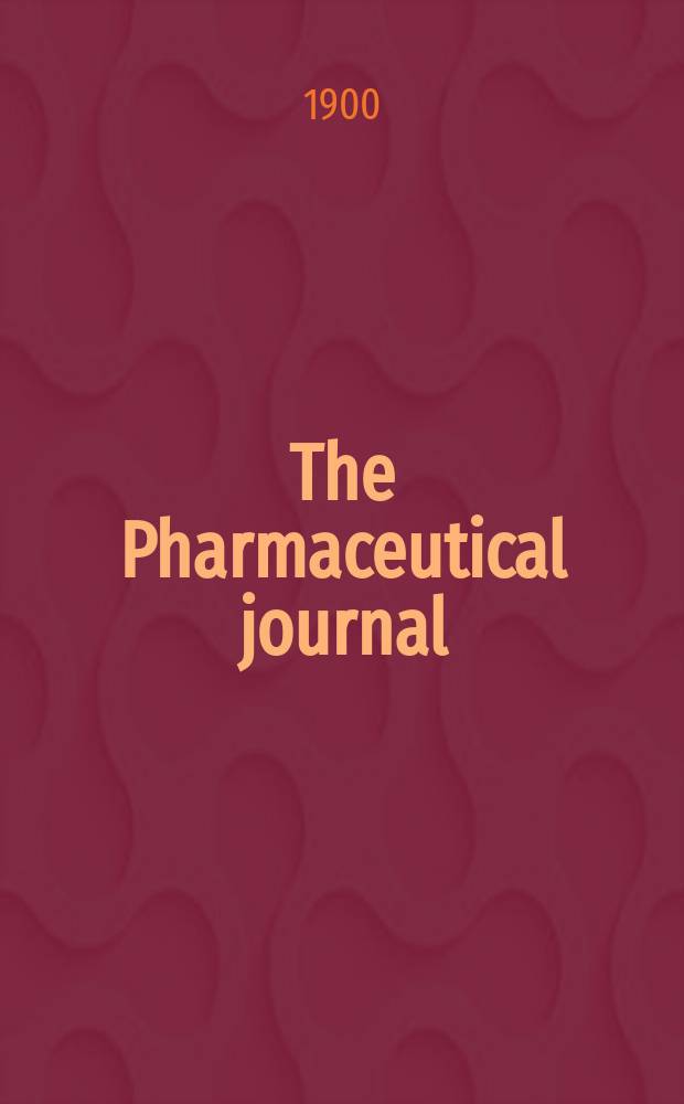 The Pharmaceutical journal : A weekly record of pharmacy and allied sciences Establ. 1841. Vol.10 (64), №1563