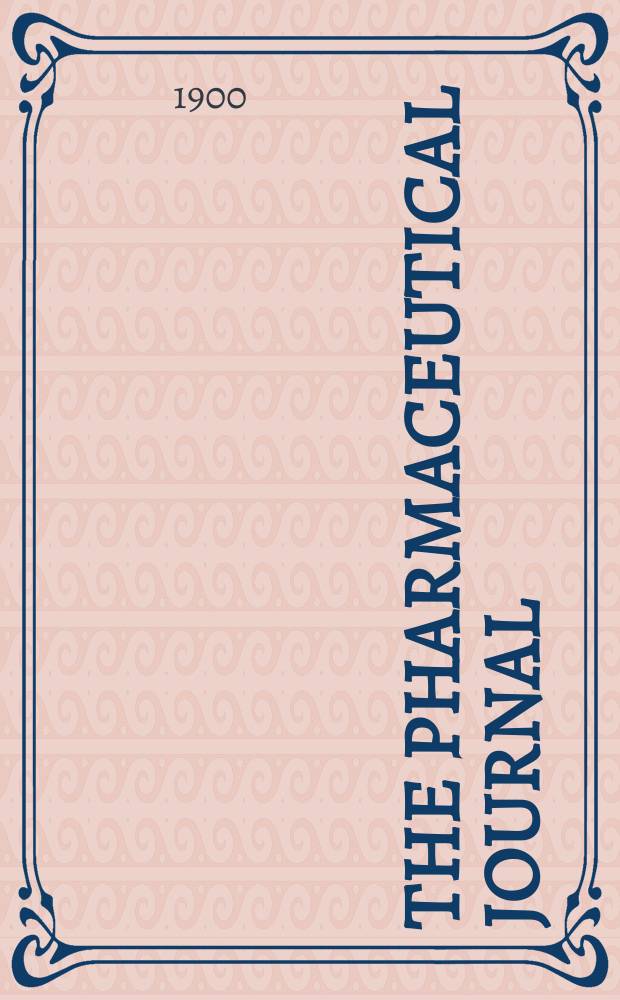 The Pharmaceutical journal : A weekly record of pharmacy and allied sciences Establ. 1841. Vol.11 (65), №1582