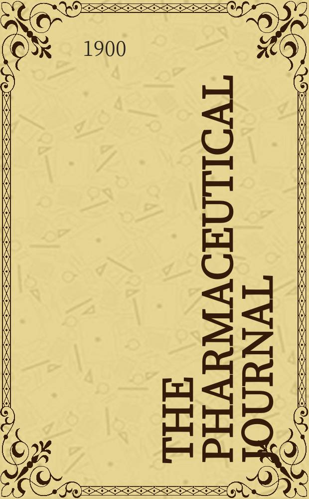 The Pharmaceutical journal : A weekly record of pharmacy and allied sciences Establ. 1841. Vol.11 (65), №1592