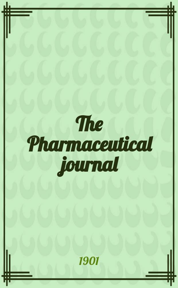The Pharmaceutical journal : A weekly record of pharmacy and allied sciences Establ. 1841. Vol.12 (66), №1612