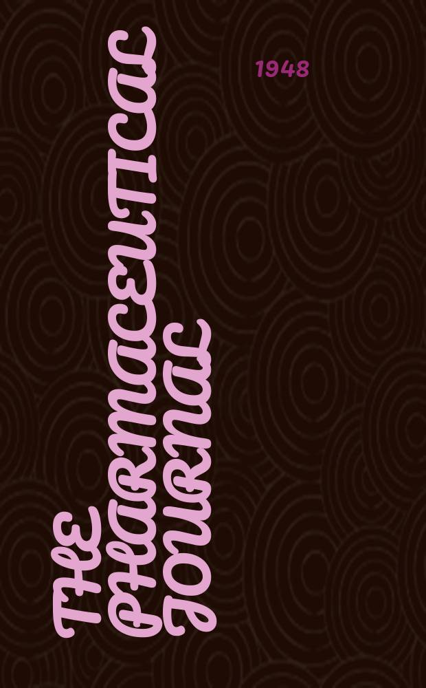 The Pharmaceutical journal : A weekly record of pharmacy and allied sciences Establ. 1841. Vol.106 (160), Index