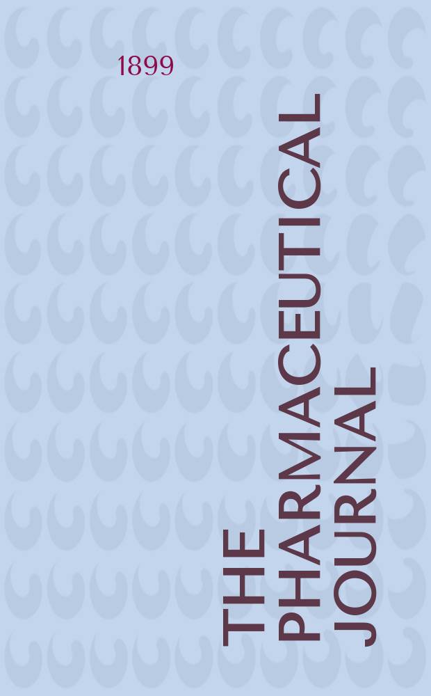 The Pharmaceutical journal : A weekly record of pharmacy and allied sciences Establ. 1841. Vol.9 (63), №1522