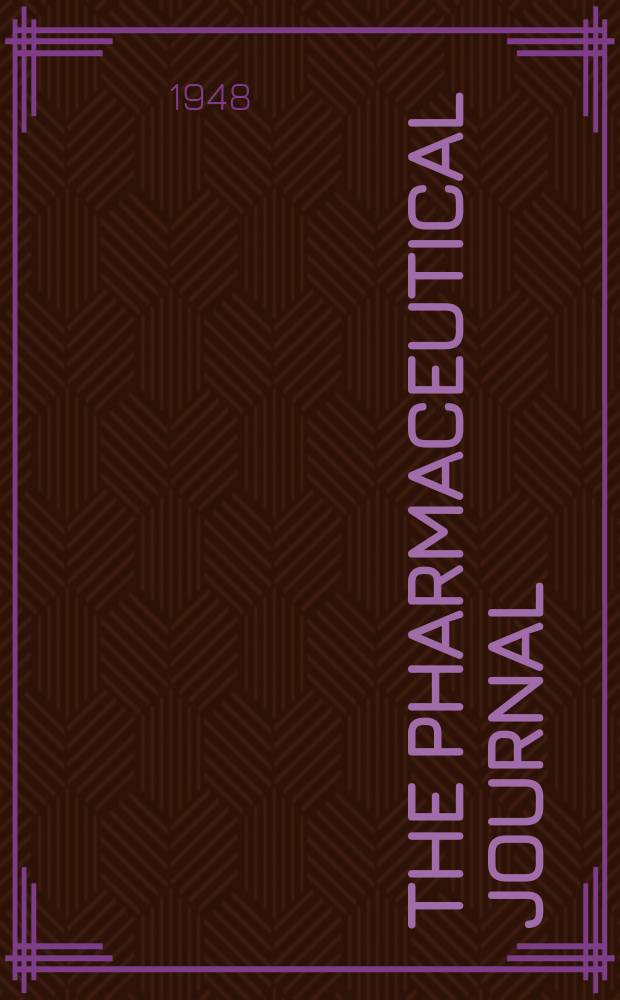 The Pharmaceutical journal : A weekly record of pharmacy and allied sciences Establ. 1841. Vol.107 (161), Index