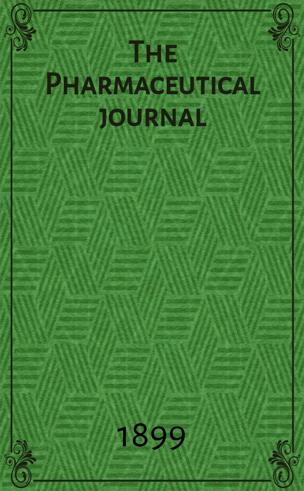 The Pharmaceutical journal : A weekly record of pharmacy and allied sciences Establ. 1841. Vol.9 (63), №1518