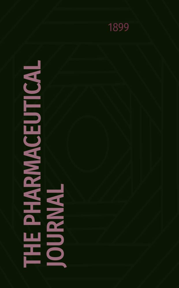 The Pharmaceutical journal : A weekly record of pharmacy and allied sciences Establ. 1841. Vol.9 (63), №1515