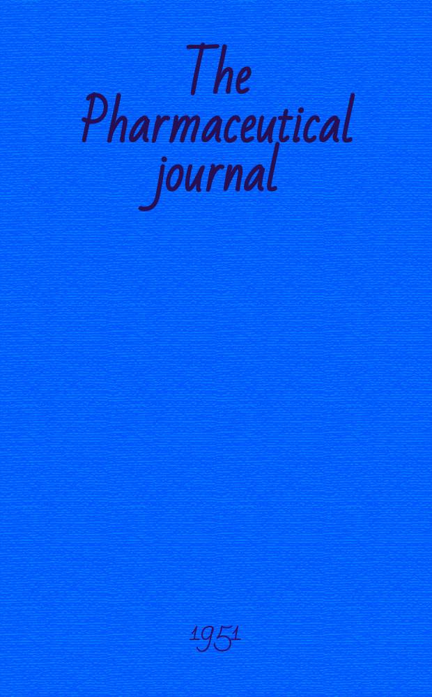 The Pharmaceutical journal : A weekly record of pharmacy and allied sciences Establ. 1841. Vol.112 (166), №4550