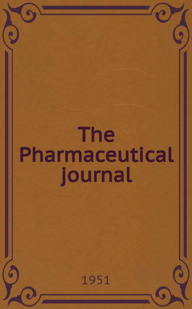The Pharmaceutical journal : A weekly record of pharmacy and allied sciences Establ. 1841. Vol.113 (167), №4596