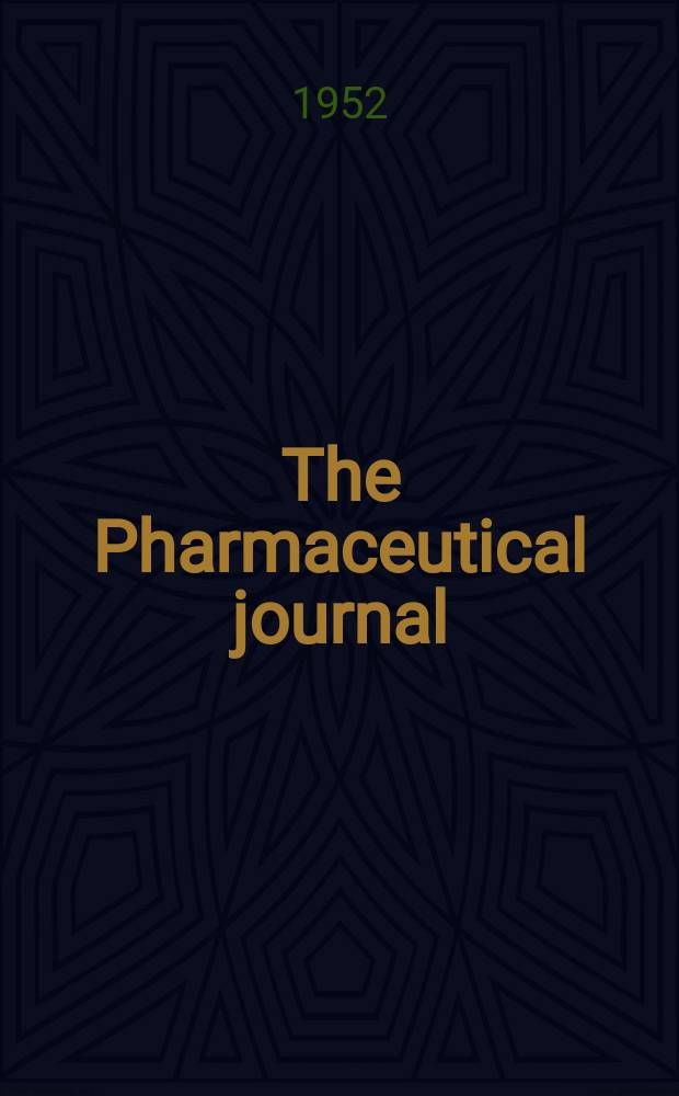 The Pharmaceutical journal : A weekly record of pharmacy and allied sciences Establ. 1841. Vol.115 (169), №4644