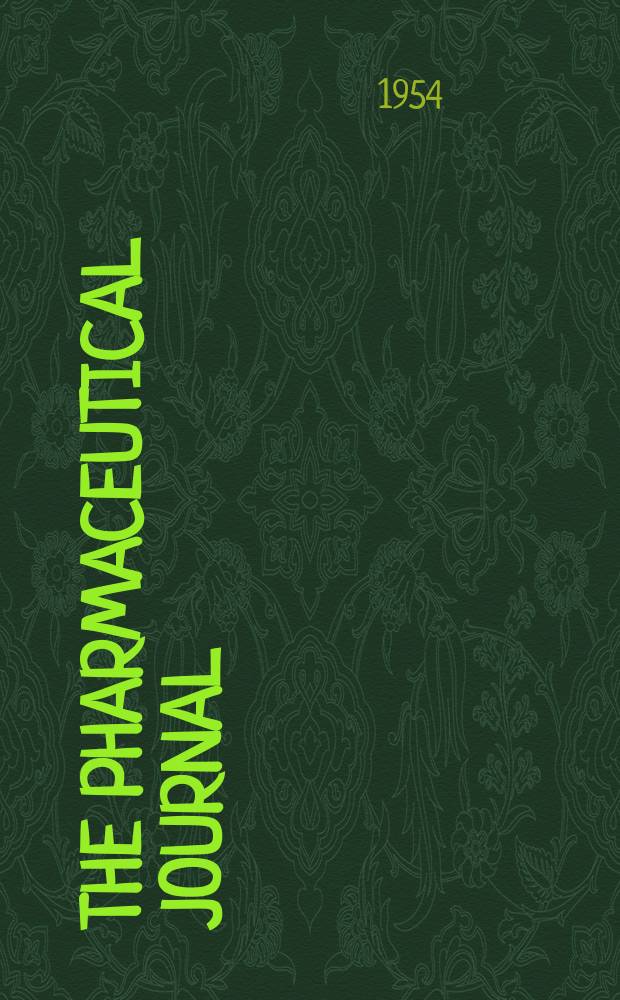 The Pharmaceutical journal : A weekly record of pharmacy and allied sciences Establ. 1841. Vol.118 (172), Указатель
