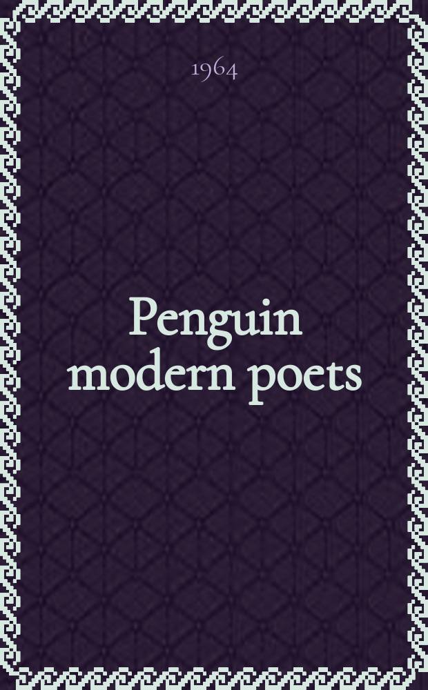 Penguin modern poets