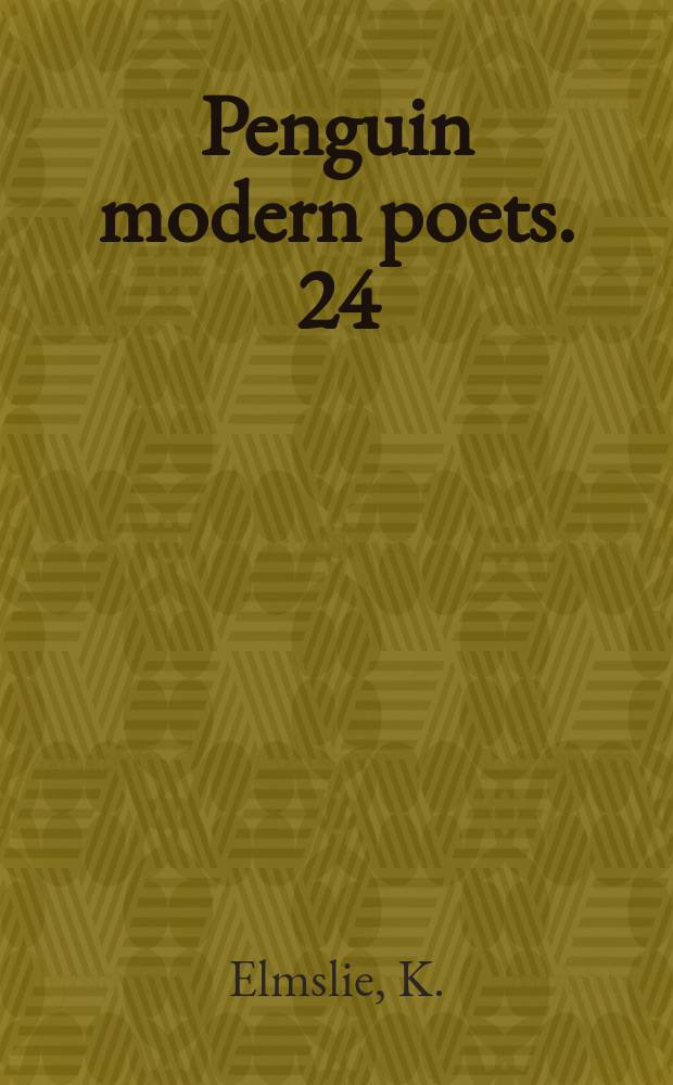 Penguin modern poets. 24 : [Verses]