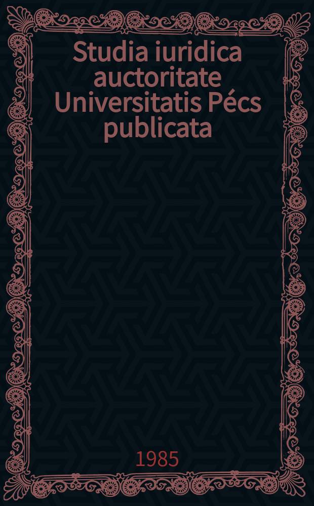 Studia iuridica auctoritate Universitatis Pécs publicata : A 100 éves Kislégi Nagy Dénes tudományos, oktatói és költői életművéről