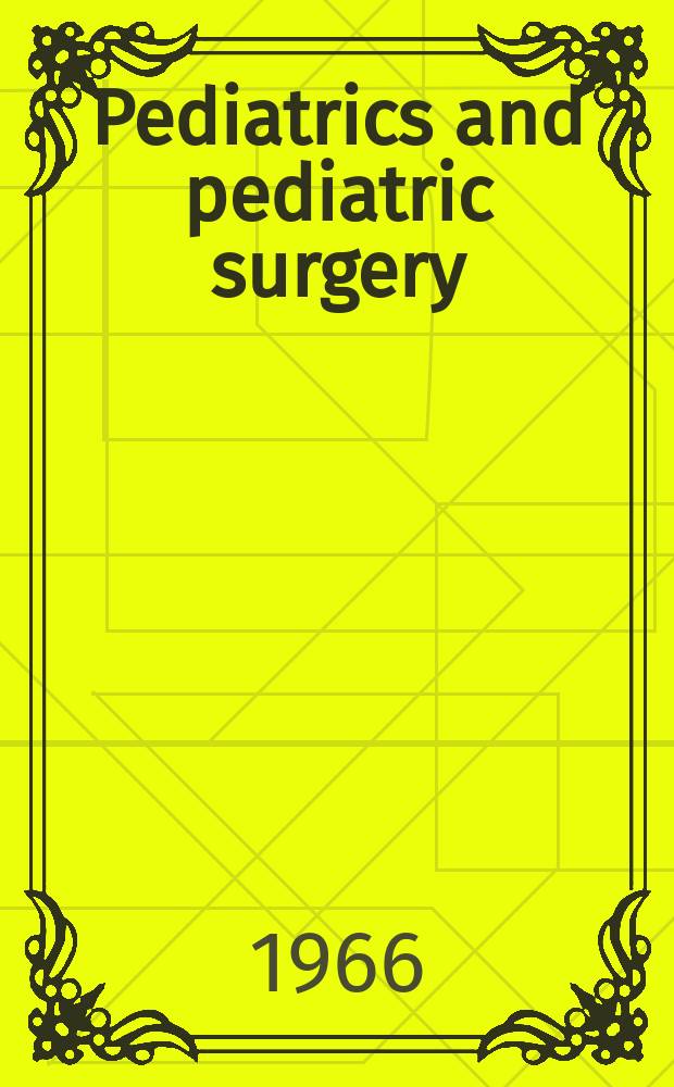 Pediatrics and pediatric surgery : Section 7 [of] Excerta medica. Vol.20, №12 : Index issue