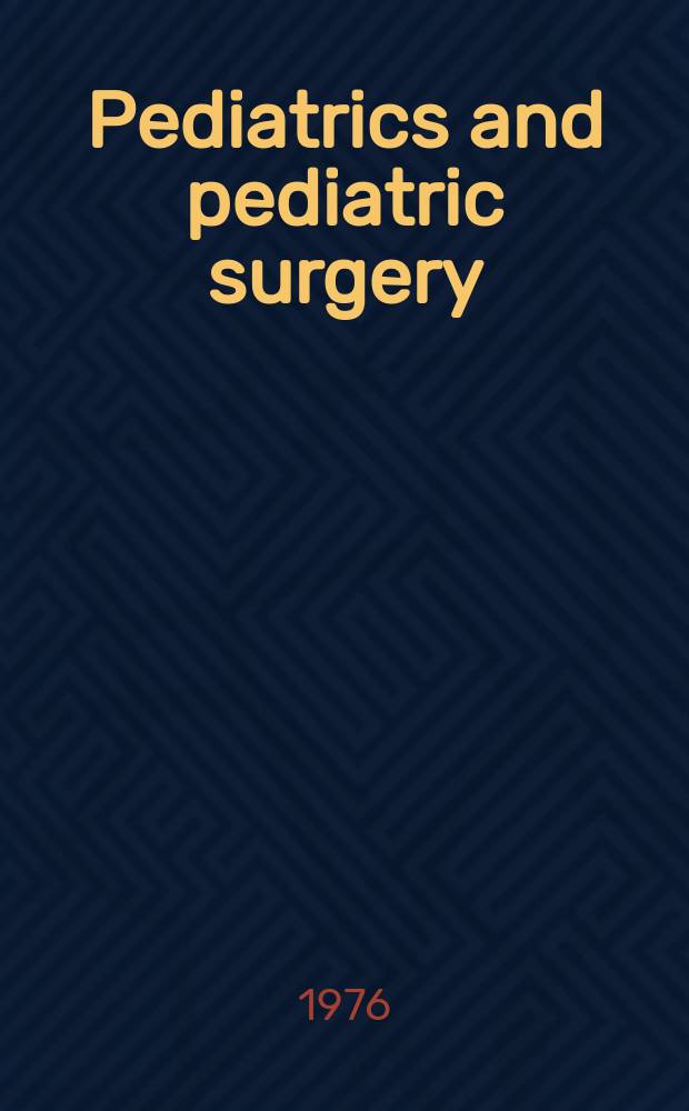 Pediatrics and pediatric surgery : Section 7 [of] Excerta medica. Vol.34, №10 : Index issue
