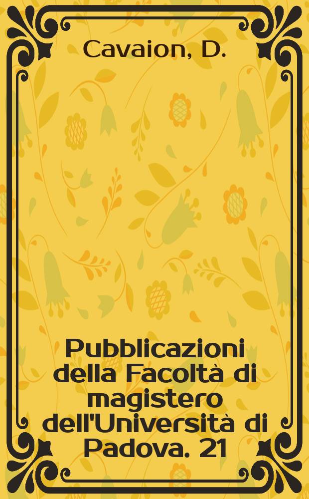 Pubblicazioni della Facoltà di magistero dell'Università di Padova. 21 : N.S. Leskov