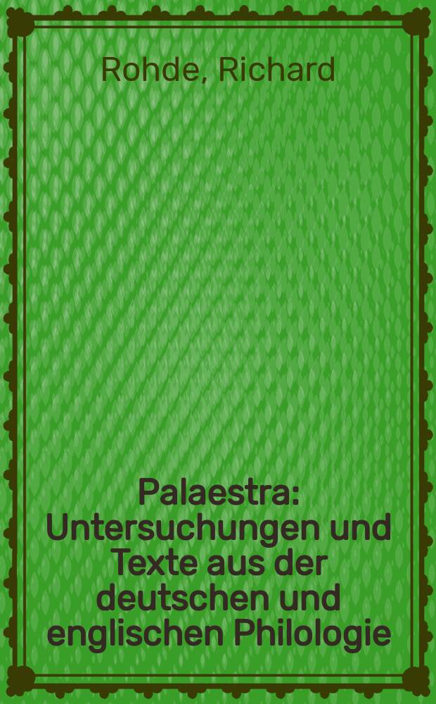 Palaestra : Untersuchungen und Texte aus der deutschen und englischen Philologie : Jean Pauls Titan