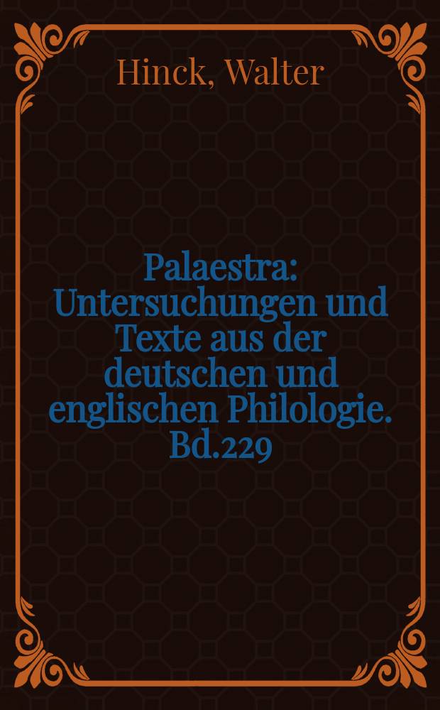 Palaestra : Untersuchungen und Texte aus der deutschen und englischen Philologie. Bd.229 : Die Dramaturgie des späten Brecht