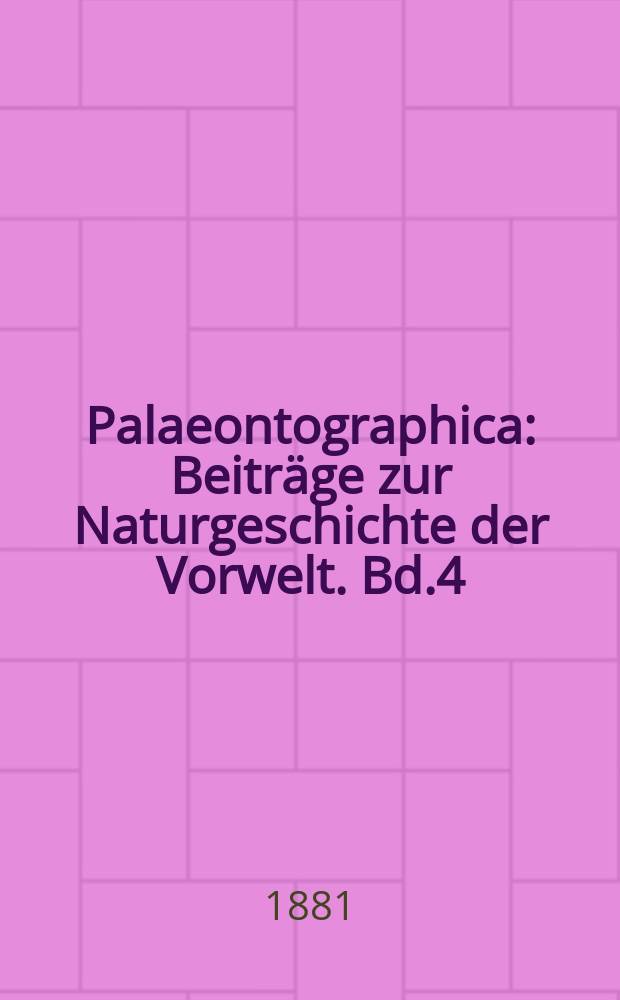 Palaeontographica : Beiträge zur Naturgeschichte der Vorwelt. Bd.4 (28), Lief.4/5