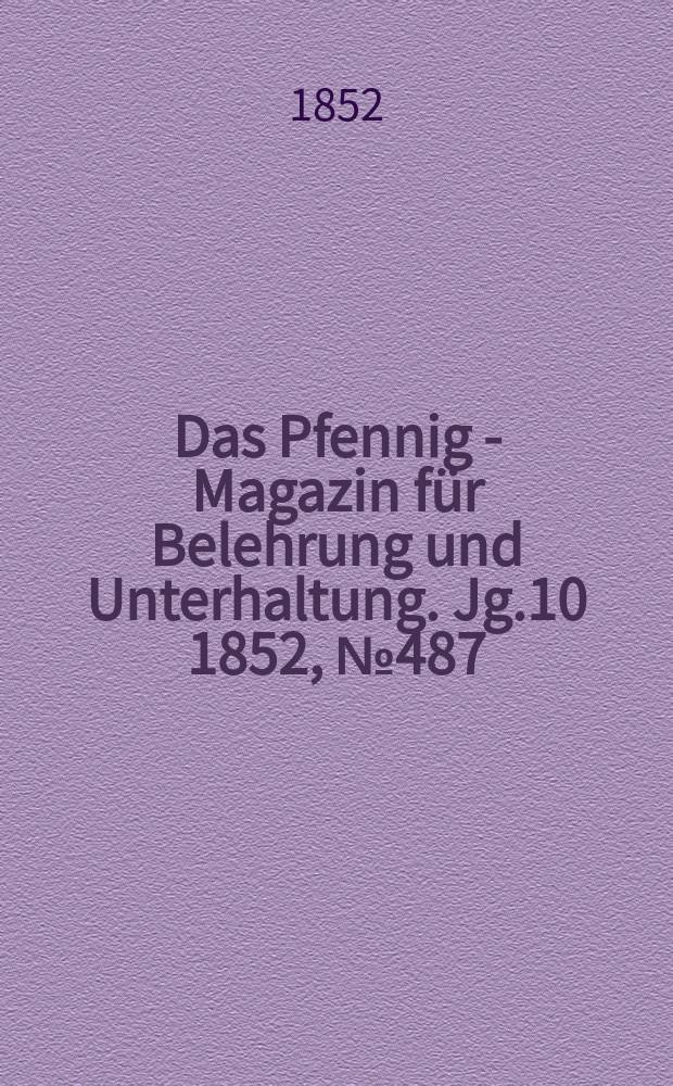 Das Pfennig - Magazin für Belehrung und Unterhaltung. Jg.10 1852, №487