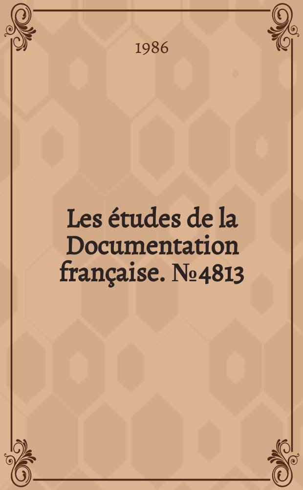 Les études de la Documentation française. № 4813