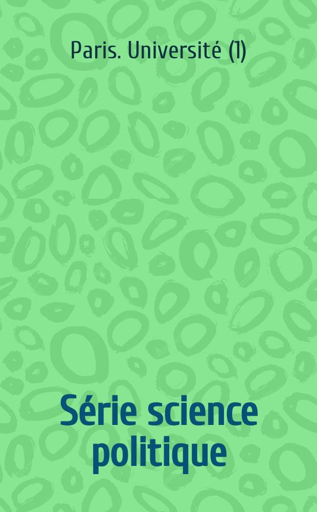 Série science politique
