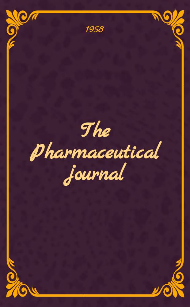 The Pharmaceutical journal : A weekly record of pharmacy and allied sciences Establ. 1841. Vol.126 (180), №4921