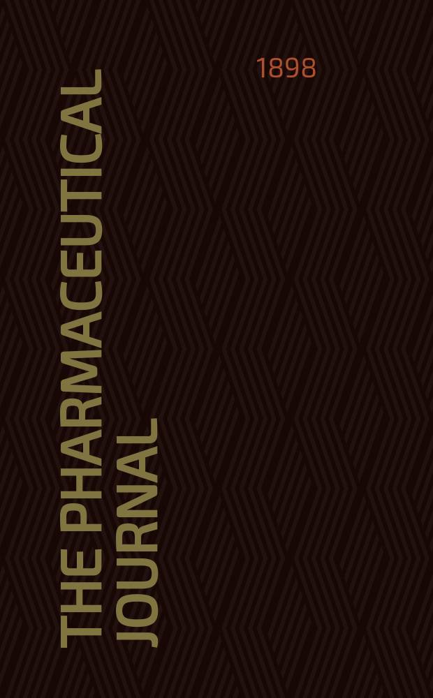The Pharmaceutical journal : A weekly record of pharmacy and allied sciences Establ. 1841. Vol.7 (61), №1486