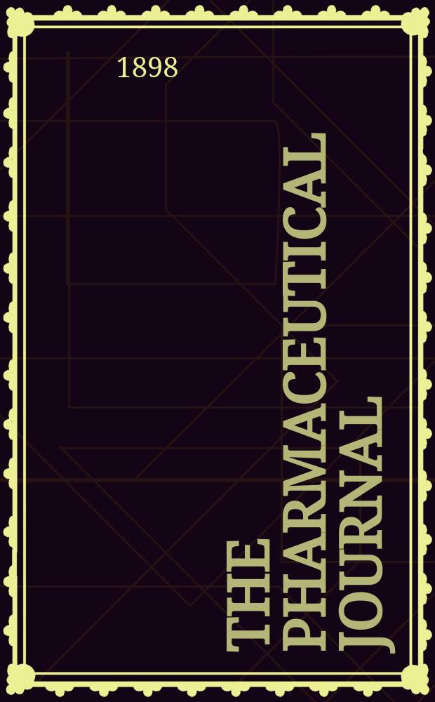 The Pharmaceutical journal : A weekly record of pharmacy and allied sciences Establ. 1841. Vol.7 (61), №1478