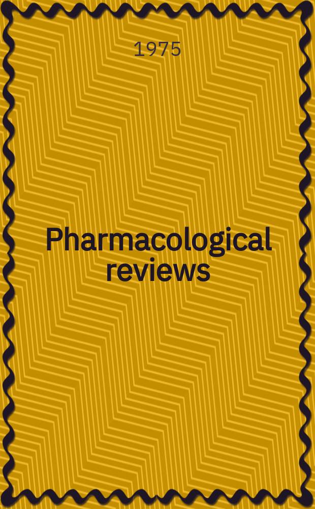 Pharmacological reviews : Appearing as part 2 of the December ... issue of the Journal of pharmacology and experimental therapeutics. Vol.27, №2 : Catechol-O-methyl transferase. Accesory reproductive organs in mammals