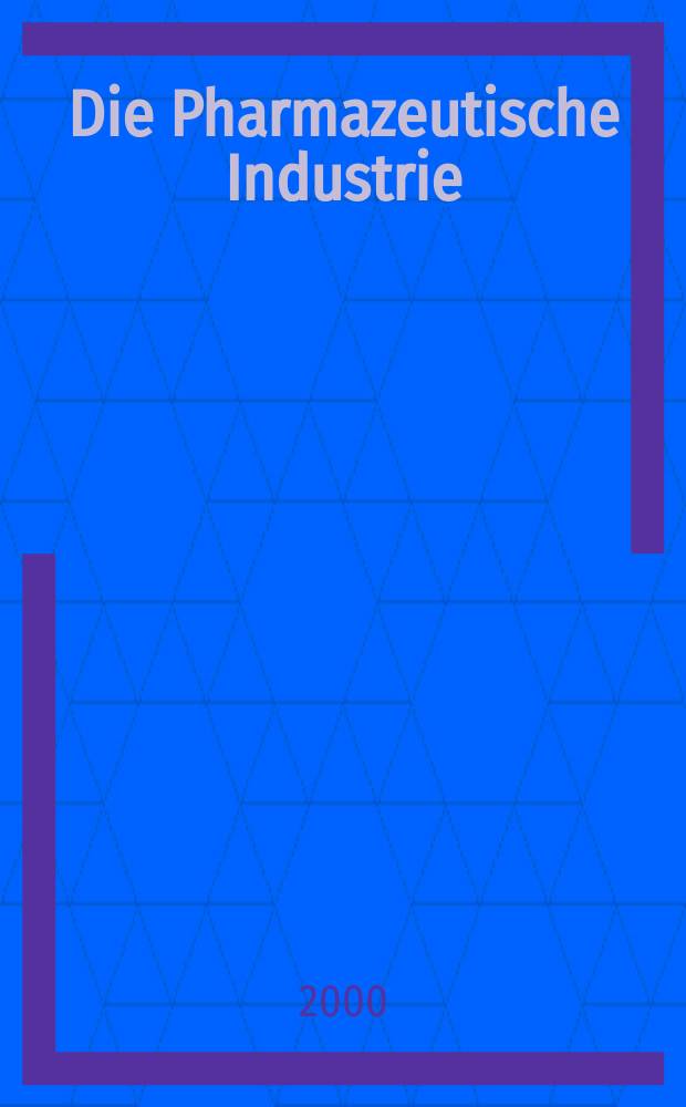 Die Pharmazeutische Industrie : Ver&ouml;ffentlichungen &uuml;ber alle Fragen der Herstellung und des Vertriebs pharmazeutischen Erzeugnisse Mitteilungsorgan des Bundesverbandes der Pharmazeutischen Industrie e. V. zu Frankfurt am Mein. Bd.62, H.1