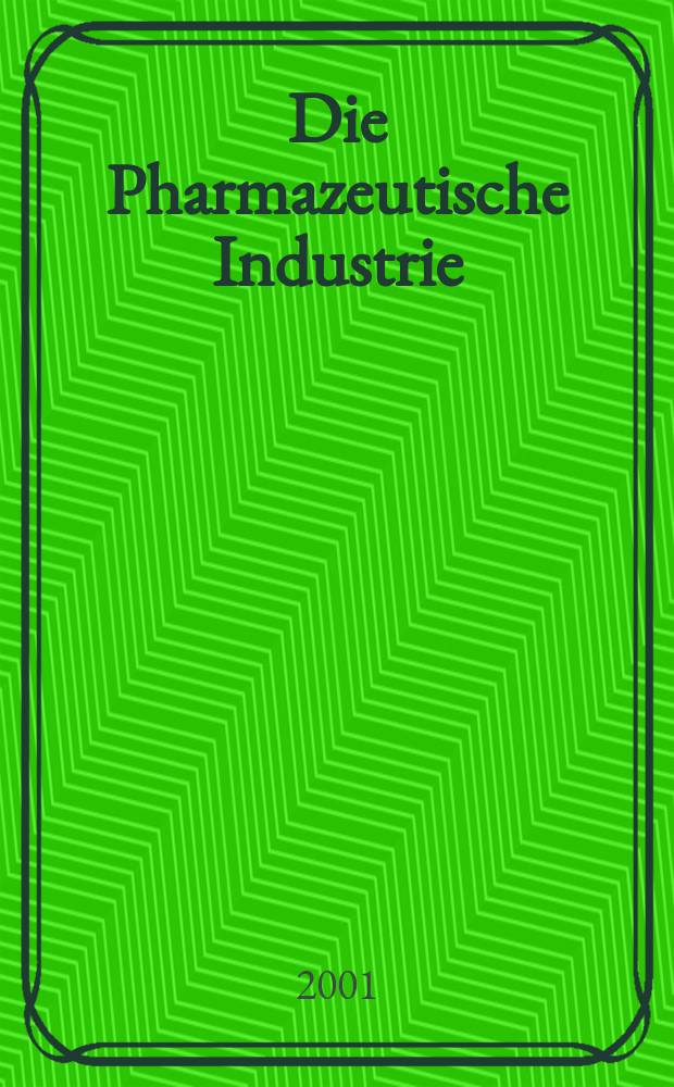 Die Pharmazeutische Industrie : Veröffentlichungen über alle Fragen der Herstellung und des Vertriebs pharmazeutischen Erzeugnisse Mitteilungsorgan des Bundesverbandes der Pharmazeutischen Industrie e. V. zu Frankfurt am Mein. Bd.63, H.10