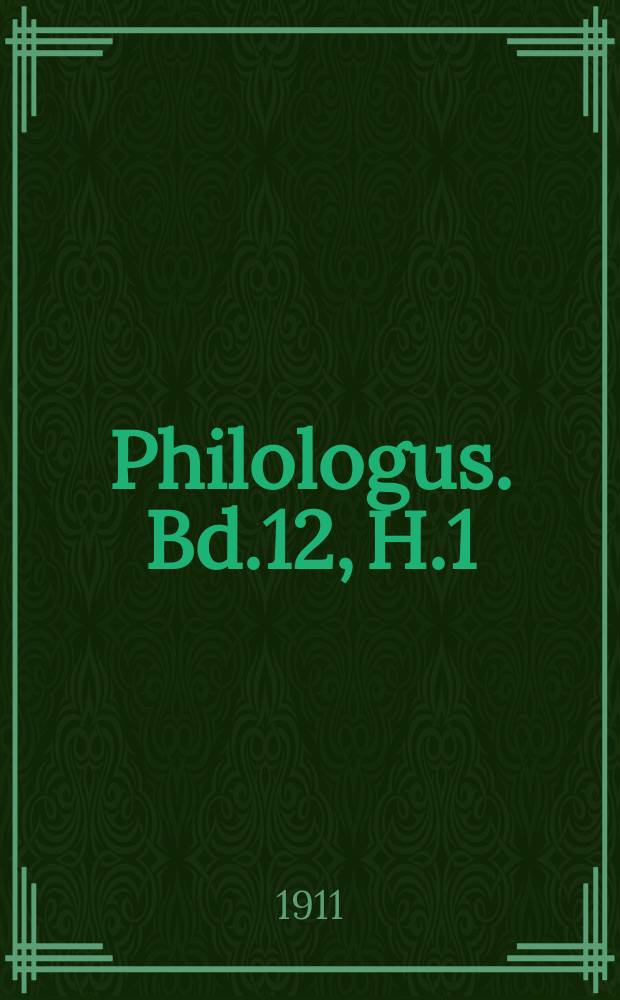 Philologus. Bd.12, H.1 : Beiträge zur Kenntnis der Gerichtsoroanisation in ptolomäeischen und roemischen Aegipten. Analecta Herodotea