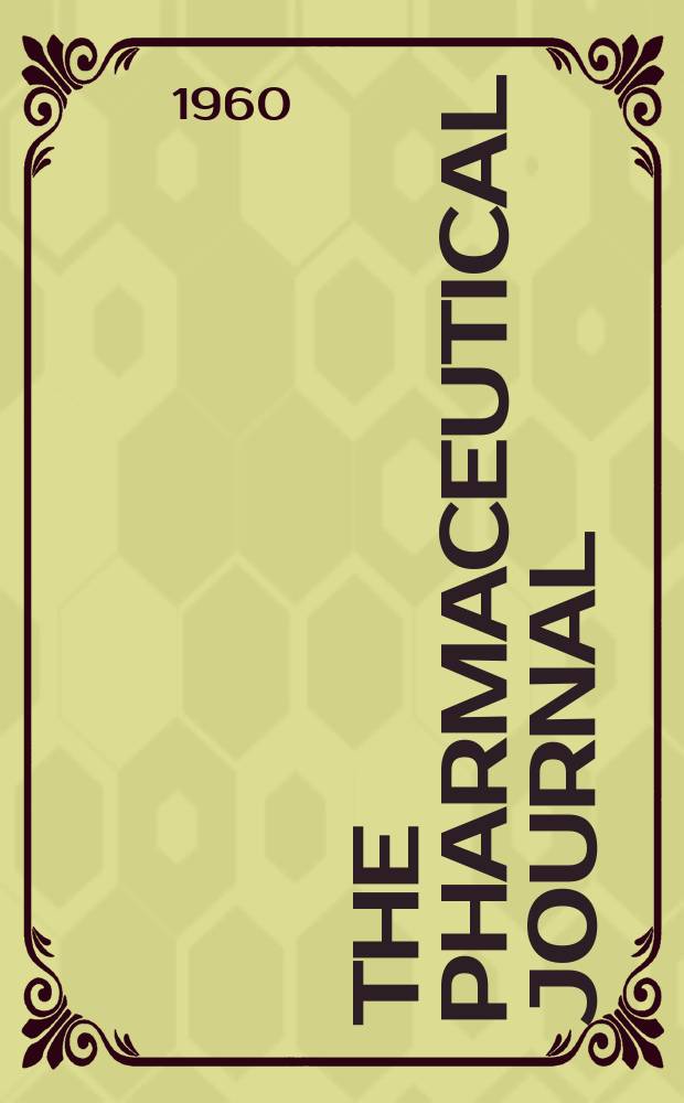 The Pharmaceutical journal : A weekly record of pharmacy and allied sciences Establ. 1841. Vol.130 (184), №5032