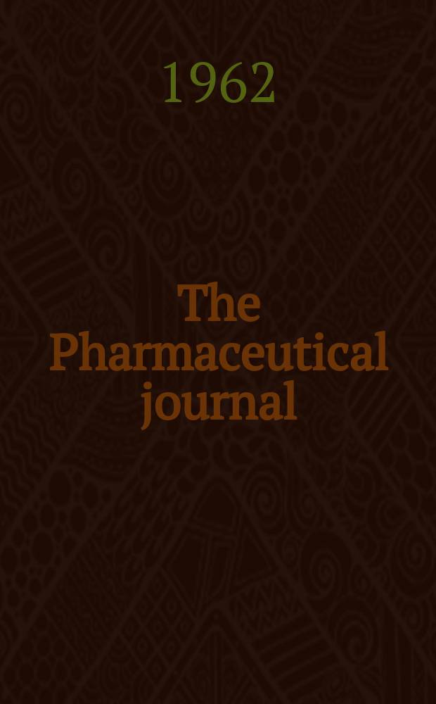 The Pharmaceutical journal : A weekly record of pharmacy and allied sciences Establ. 1841. Vol.135 (189), №5149