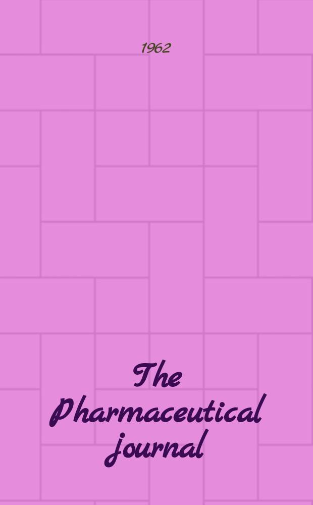 The Pharmaceutical journal : A weekly record of pharmacy and allied sciences Establ. 1841. Vol.135 (189), №5161